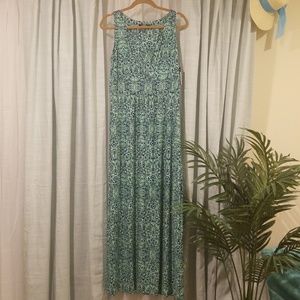NWT Chaps V-Neck Sleeveless Maxi Dress L